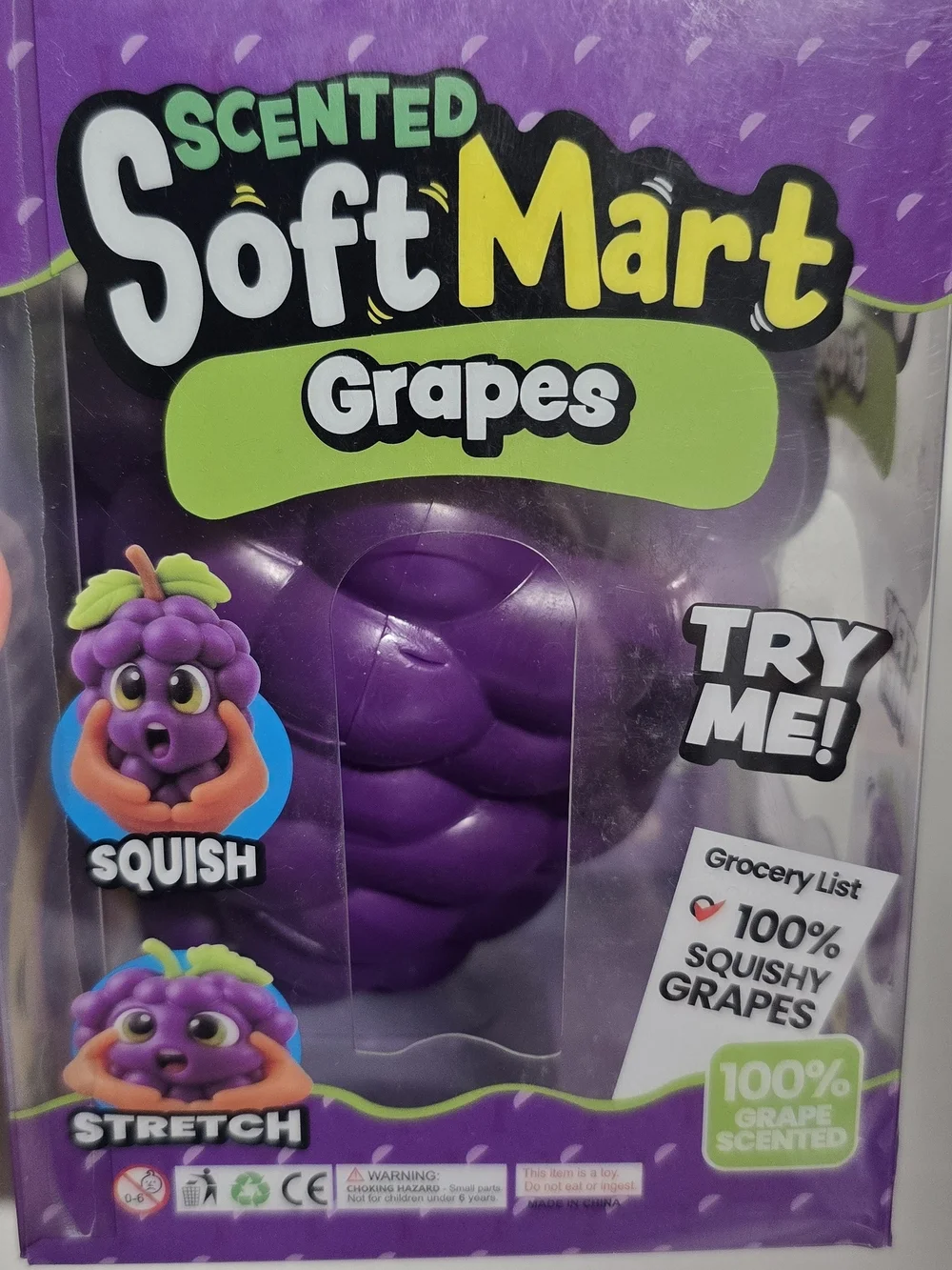 Grapes Squishy Toy - Purple